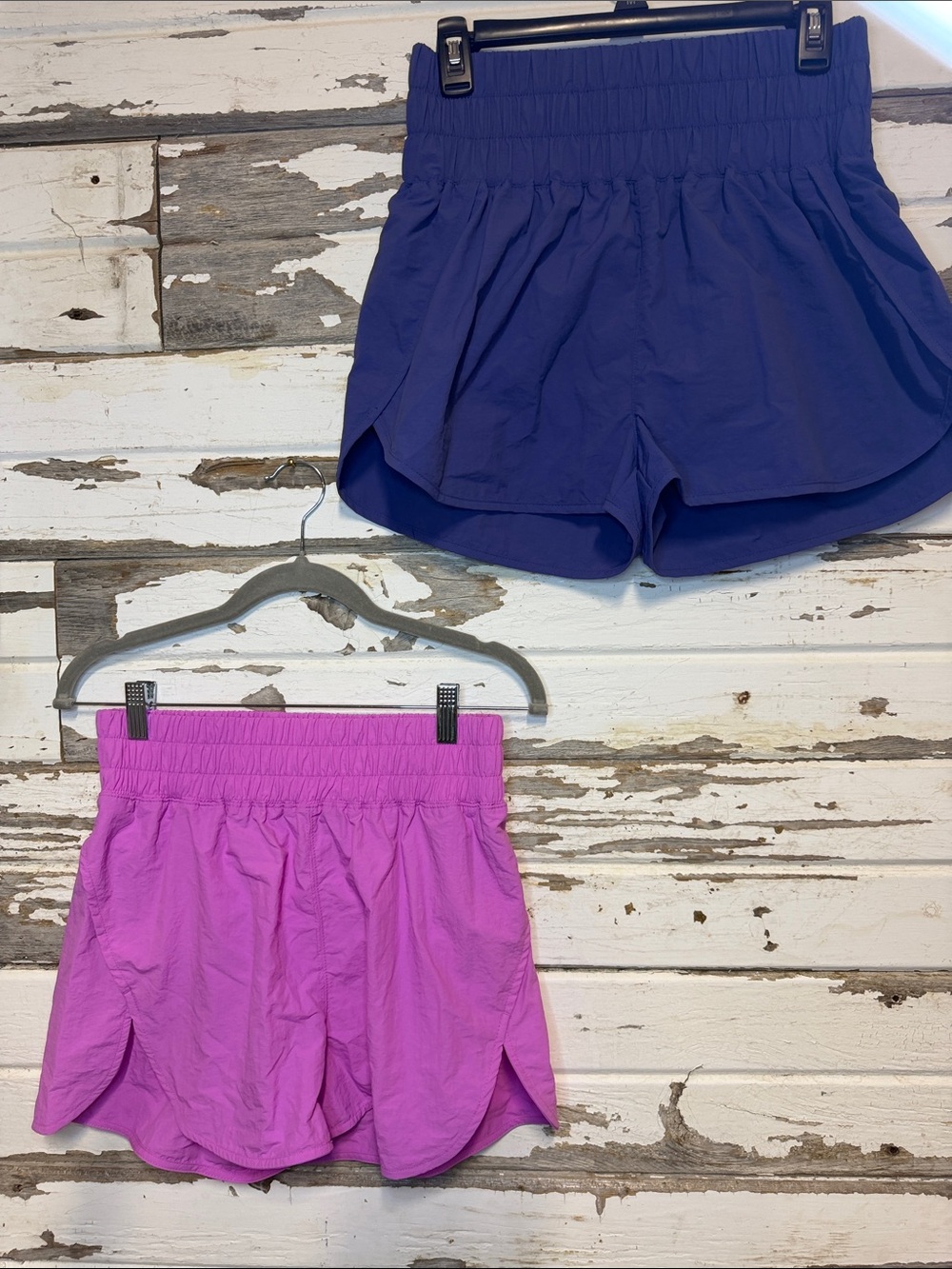 Zenana Outfitters Women’s Athletic Shorts - Purple & Fuchsia set of 2. (37